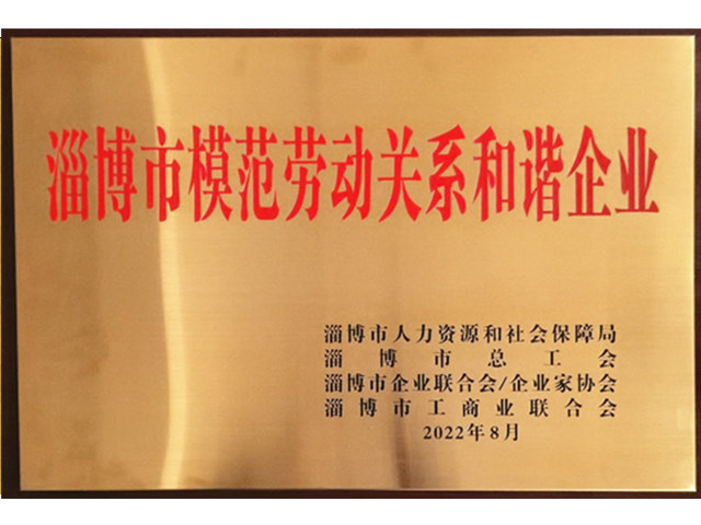 淄博市模范勞動關系和諧企業
